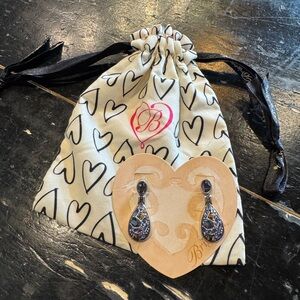 New Brighton B You Purple Stone Drop Earrings